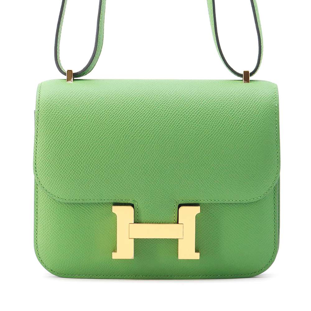 HERMES Constance3 Miroir Vert Yucca Epsom Size Mini