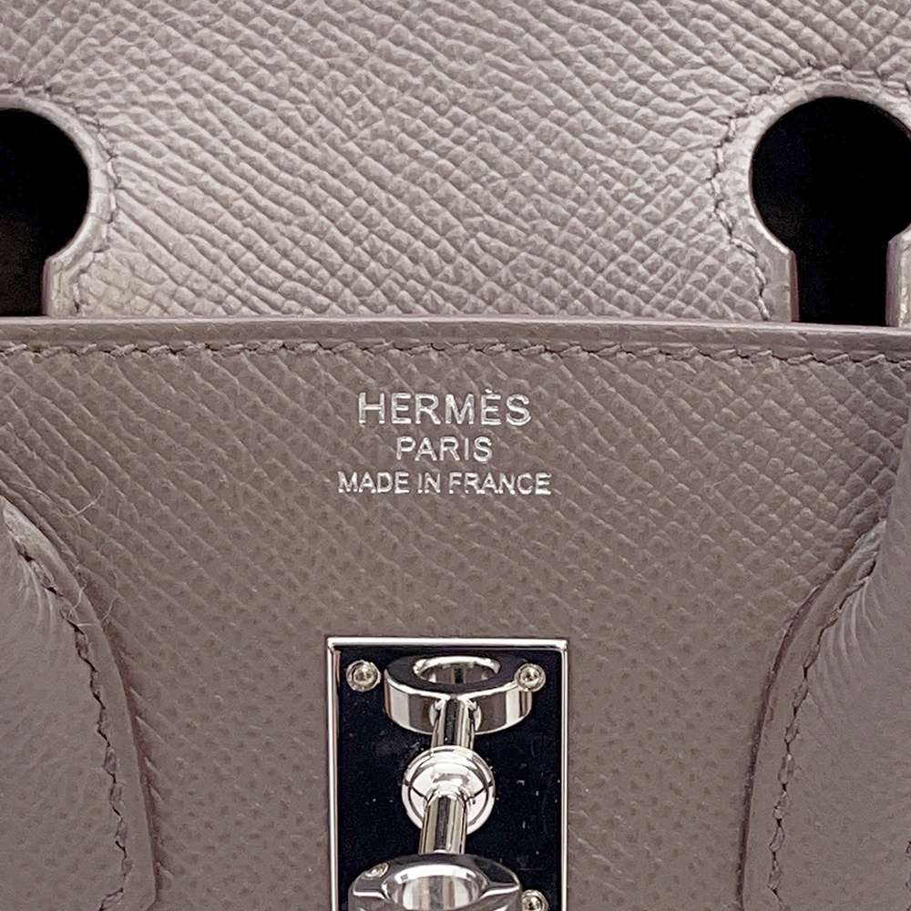 HERMES Birkin Sellier Etain Epsom Size 25