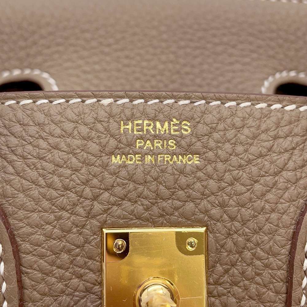 HERMES Birkin Etoupe Togo Leather Size 25