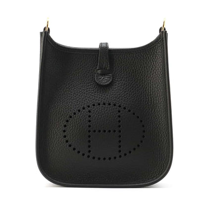 HERMES Evelyne Black Taurillon Clemence Size TPM