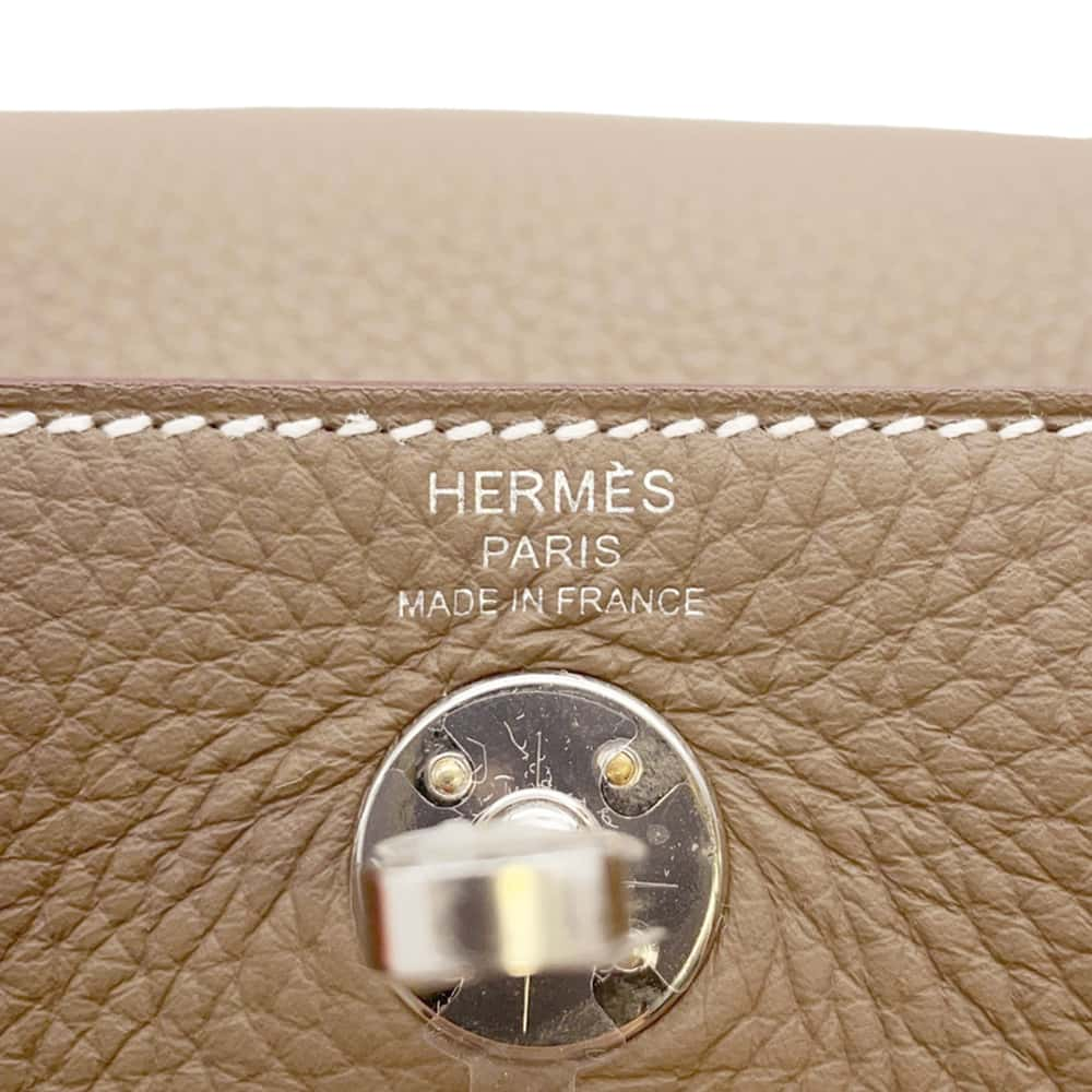 HERMES Lindy Mini Etoupe Taurillon Clemence