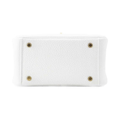 HERMES Lindy New White Taurillon Clemence Size Mini