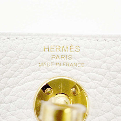 HERMES Lindy New White Taurillon Clemence Size Mini