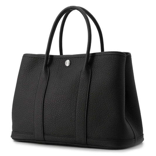 HERMES Garden Party Black Negonda Leather Size TPM