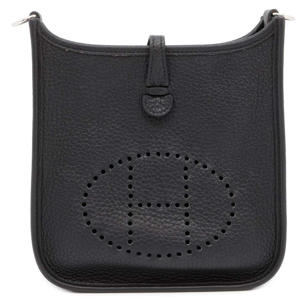 HERMES Evelyne Black Taurillon Clemence Size TPM