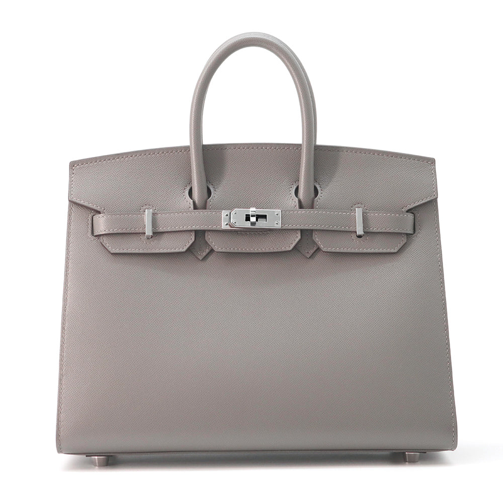 HERMES Birkin Sellier Gris Meyer Veau Madame Size 25