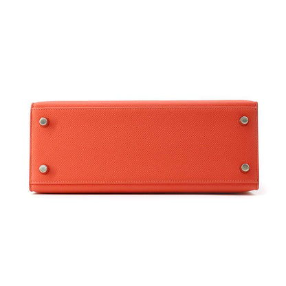 HERMES Kelly Sellier Orange Field Epsom Size 25