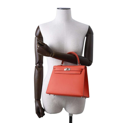 HERMES Kelly Sellier Orange Field Epsom Size 25