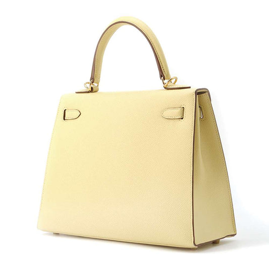 HERMES Kelly Sellier Jaune Poussin Epsom Size 25