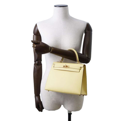 HERMES Kelly Sellier Jaune Poussin Epsom Size 25