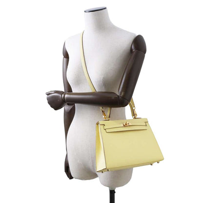 HERMES Kelly Sellier Jaune Poussin Epsom Size 25