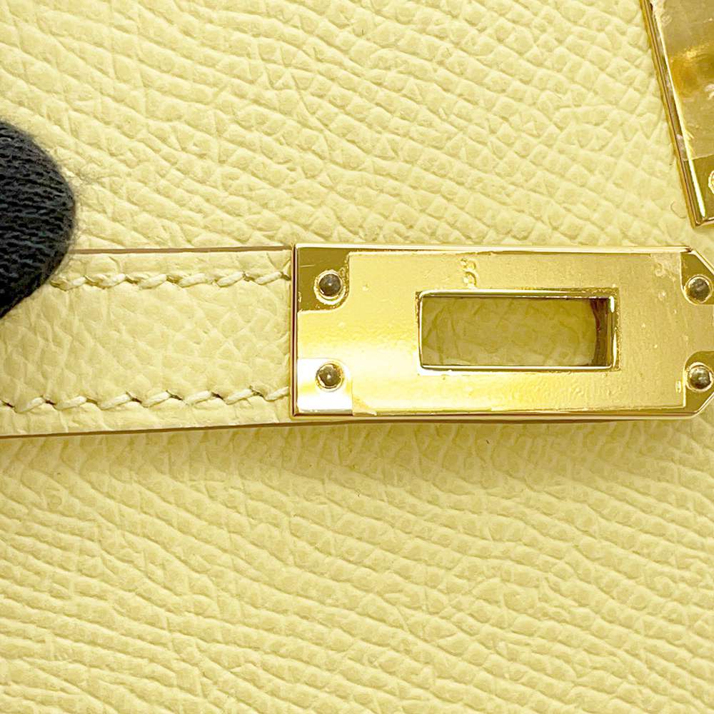 HERMES Kelly Sellier Jaune Poussin Epsom Size 25