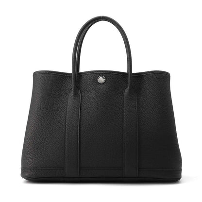 HERMES Garden Party Black Negonda Leather Size TPM