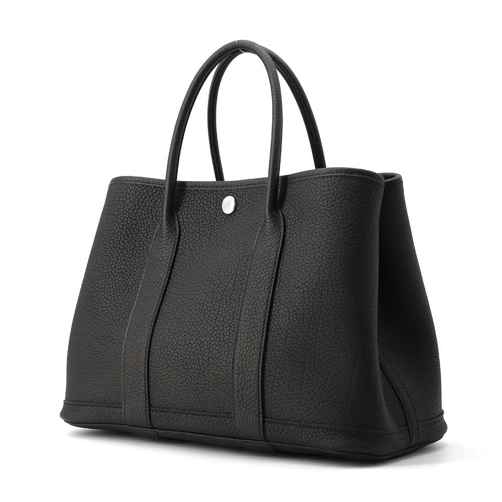 HERMES Garden Party Black Negonda Leather Size TPM