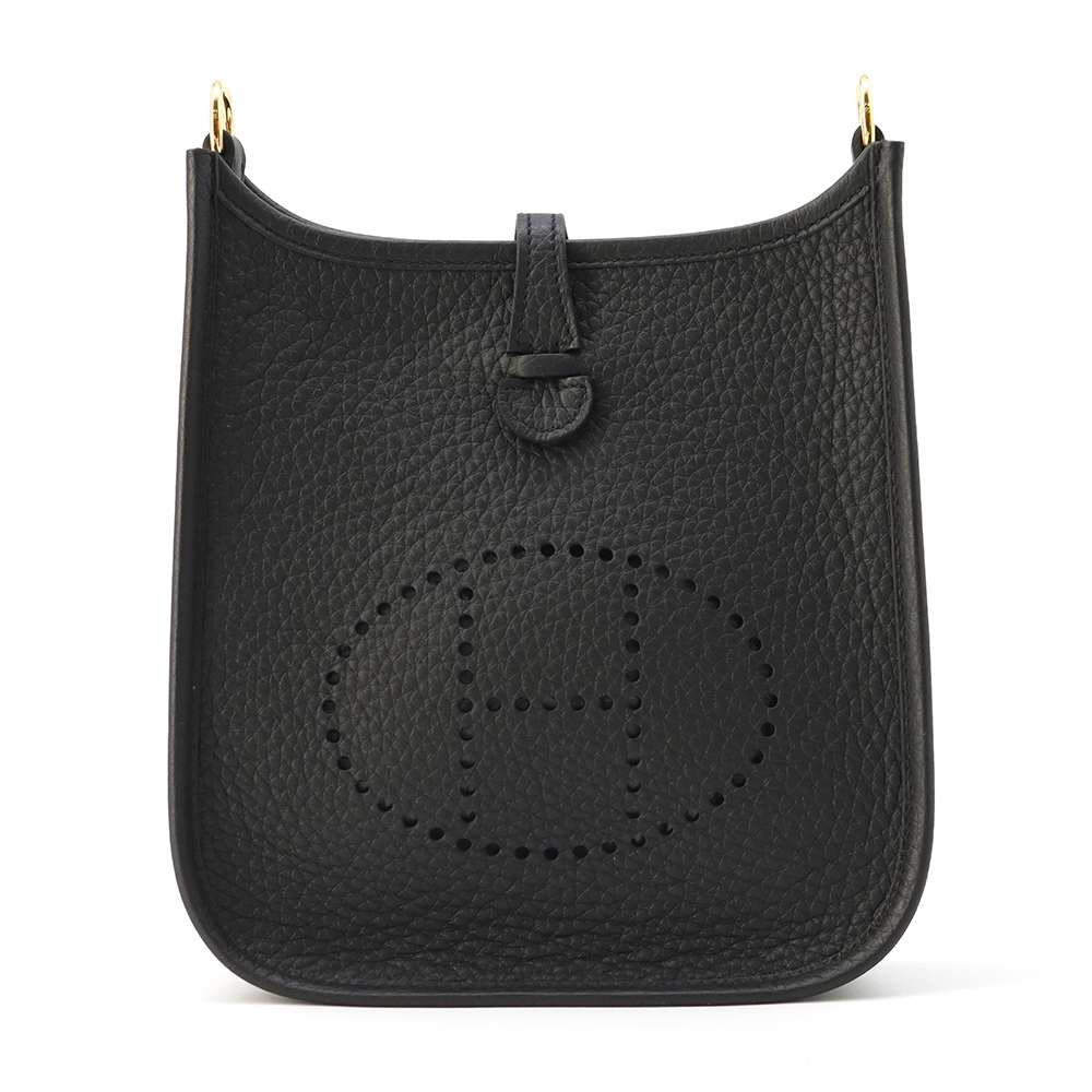 HERMES Evelyne Black Taurillon Clemence Size TPM