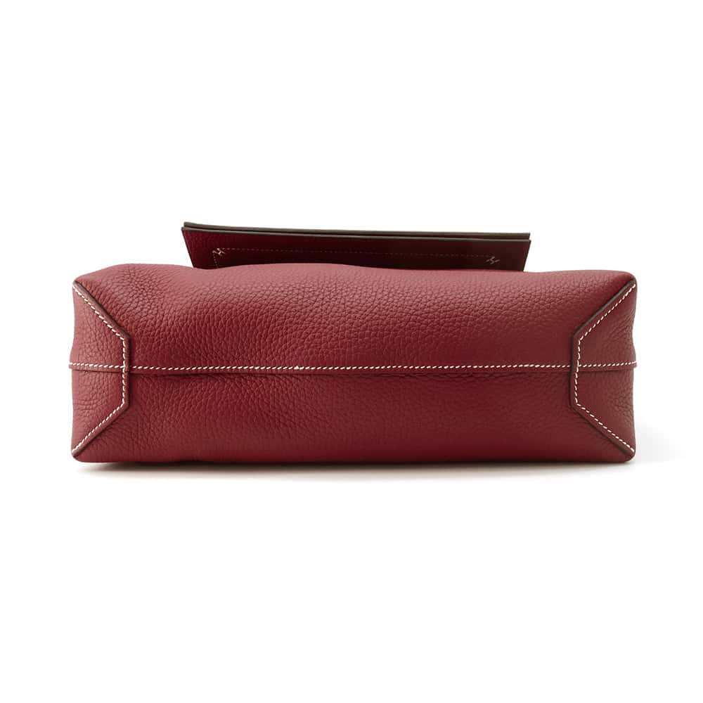 HERMES Cabas Sellier Rouge H Taurillon Clemence Size 31