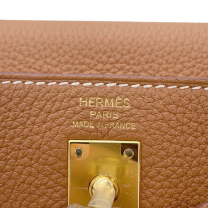 HERMES Kelly Retourne Gold Togo Leather Size 25