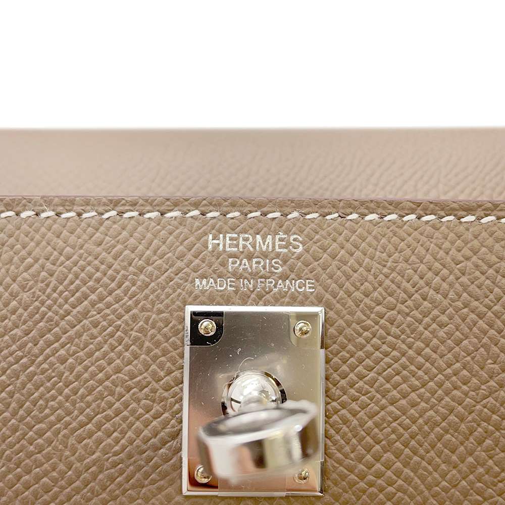 HERMES Kelly Sellier Etoupe Epsom Size 25