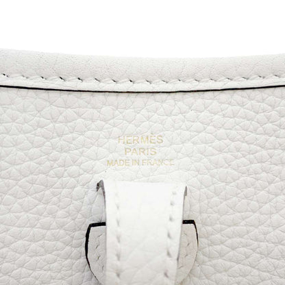 HERMES Evelyne New White Taurillon Clemence Size TPM