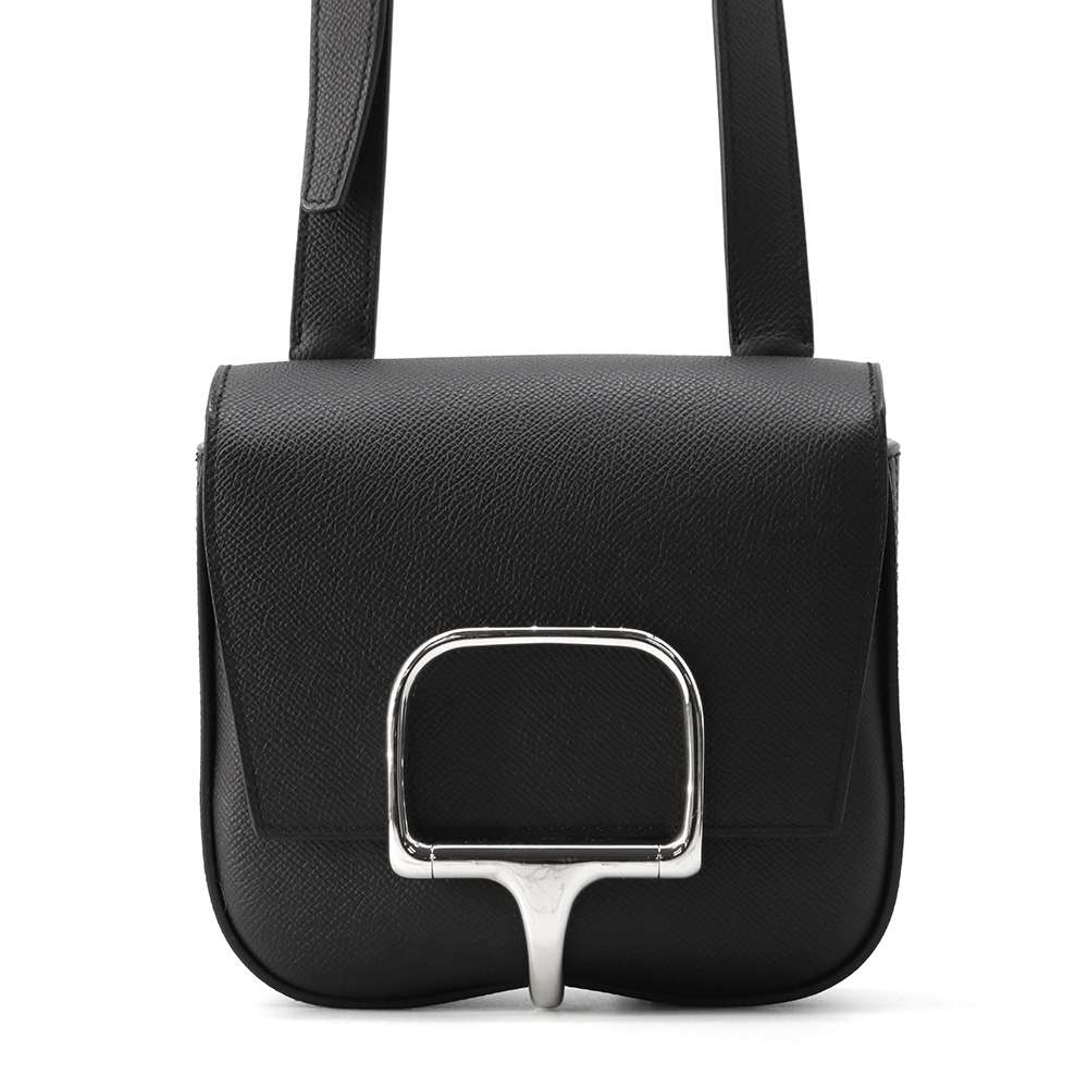 HERMES Della Cavaleria Black Epsom Size Mini