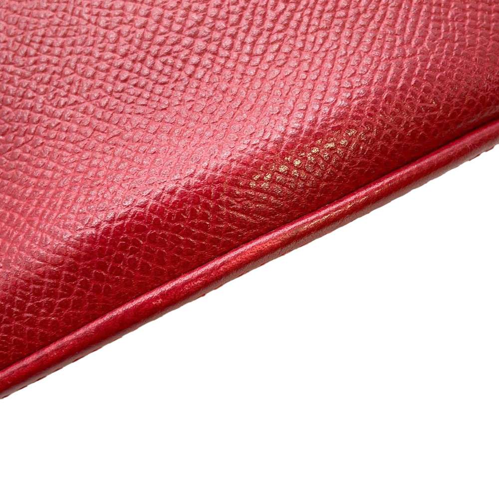 HERMES Farming Shoulder Bag Red Courchevel Size GM