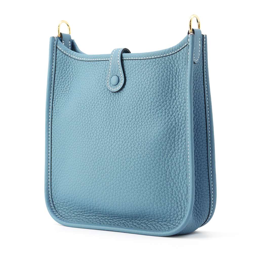 HERMES Evelyne New Blue Jean Taurillon Clemence Size TPM