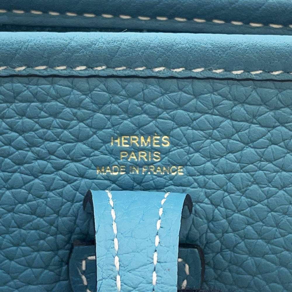 HERMES Evelyne New Blue Jean Taurillon Clemence Size TPM