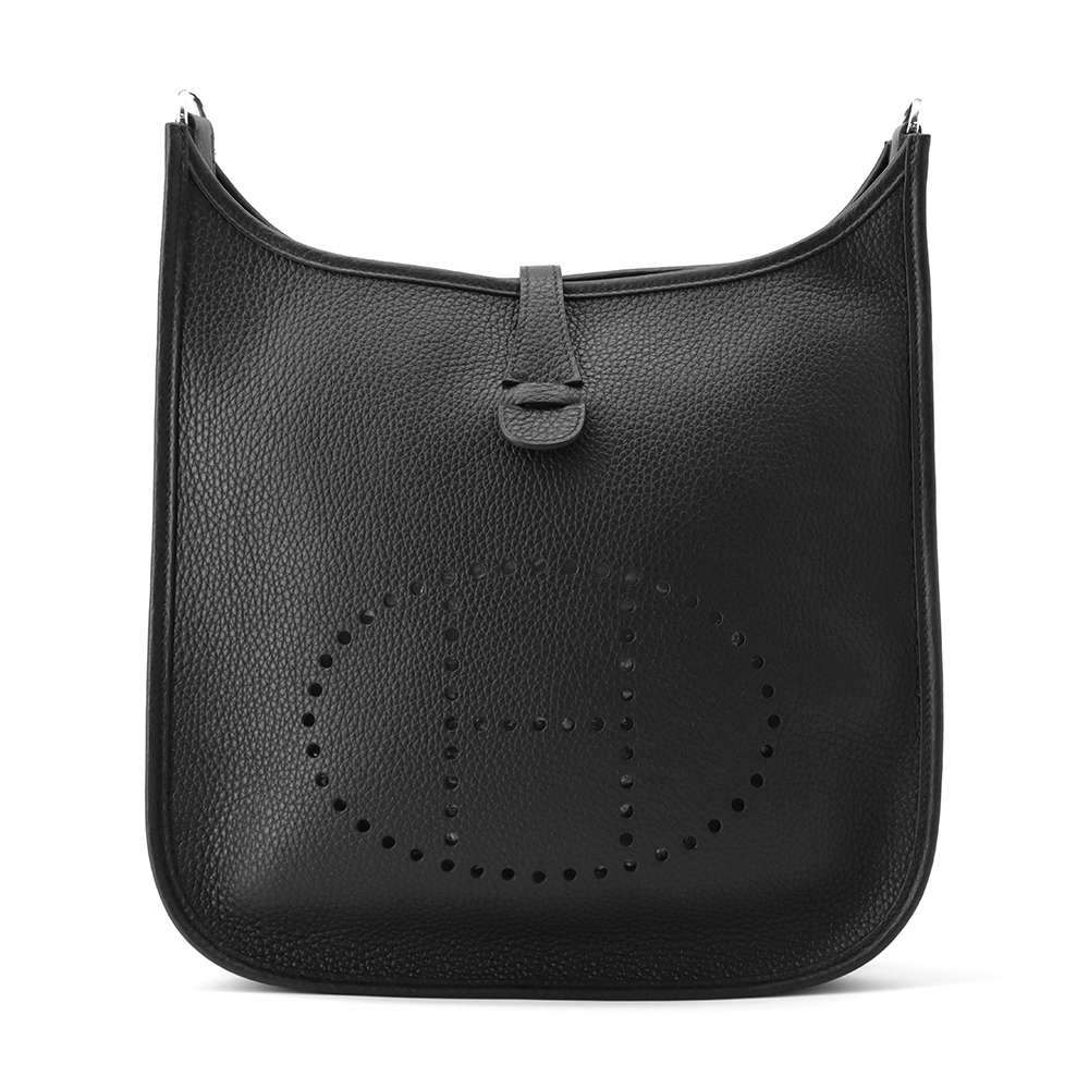 HERMES Evelyne3 Black Taurillon Clemence Size PM