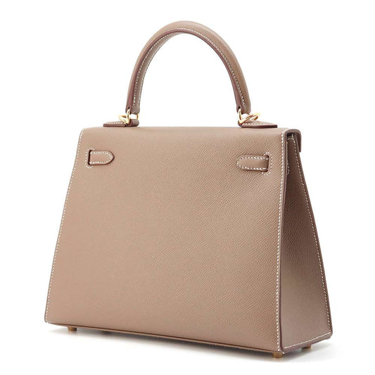 HERMES Kelly Sellier Etoupe Epsom Size 25