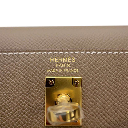 HERMES Kelly Sellier Etoupe Epsom Size 25