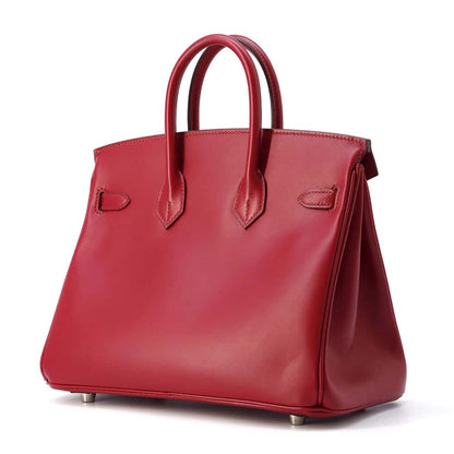 HERMES Birkin Ruby Tadelakt Leather Size 25