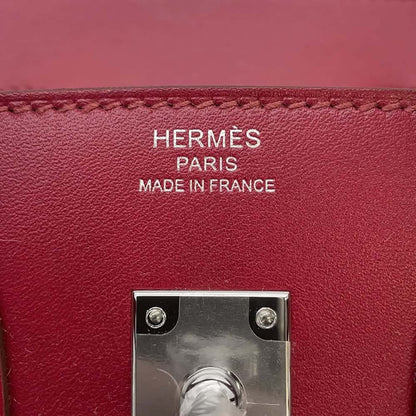 HERMES Birkin Ruby Tadelakt Leather Size 25