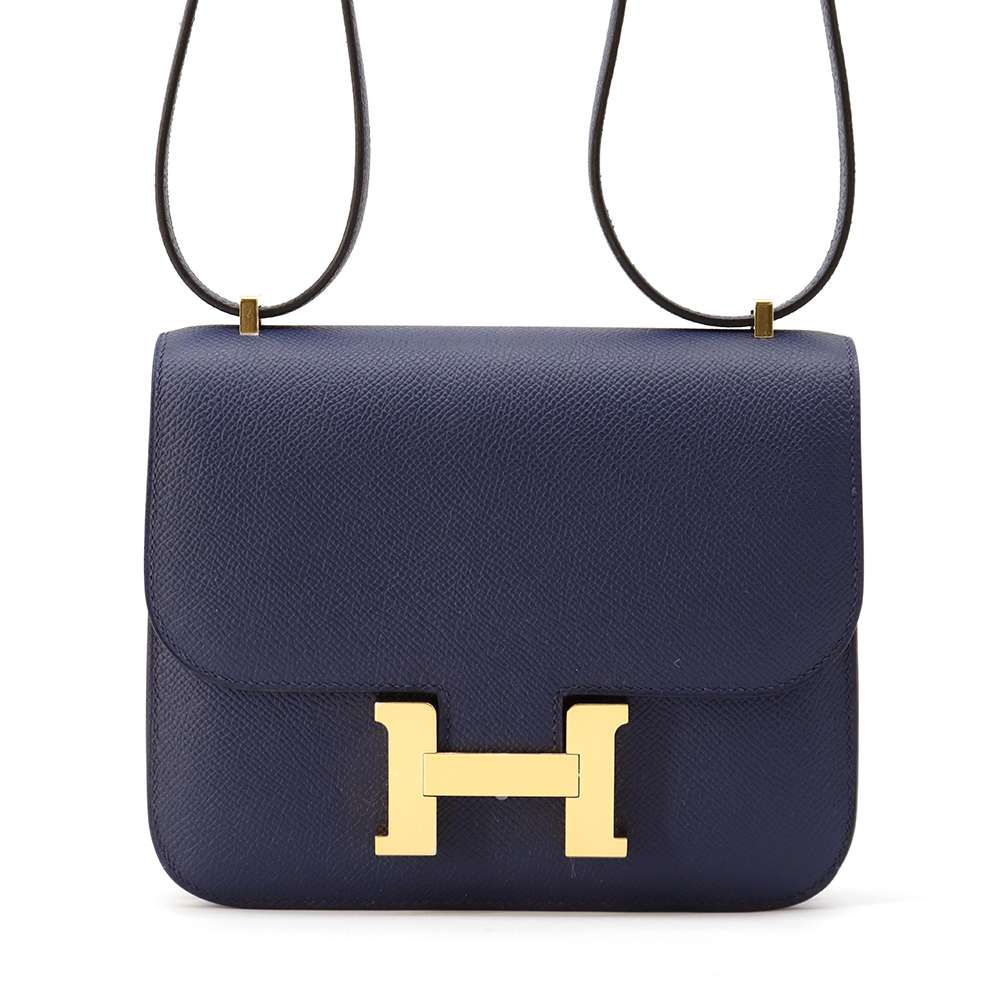 HERMES Constance3 Miroir blue navy Epsom Size Mini