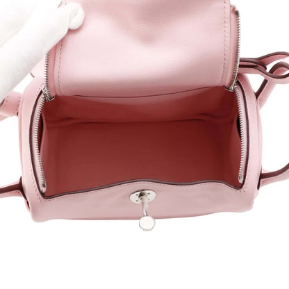 HERMES Lindy Rose Sakura Swift Leather Size Mini