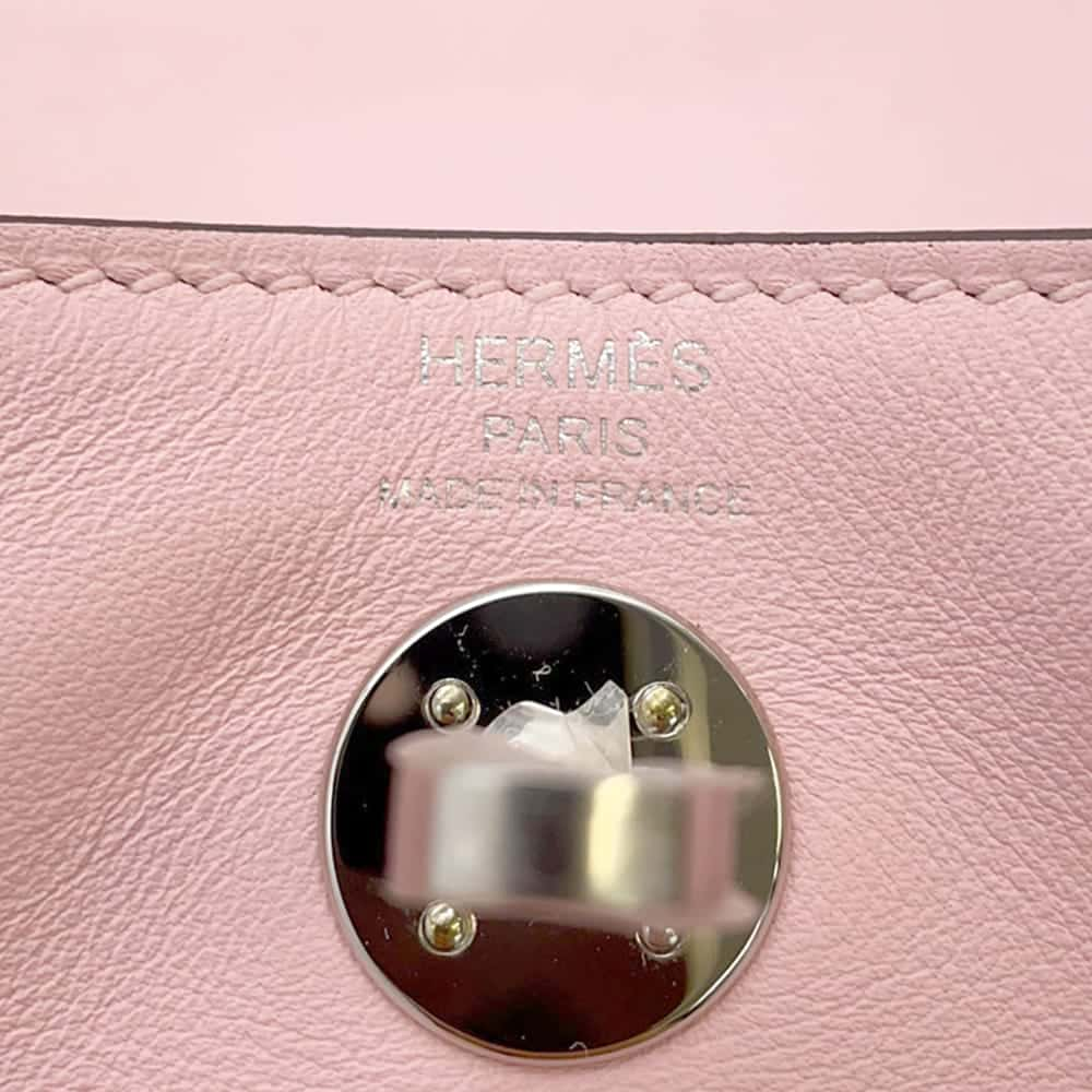 HERMES Lindy Rose Sakura Swift Leather Size Mini