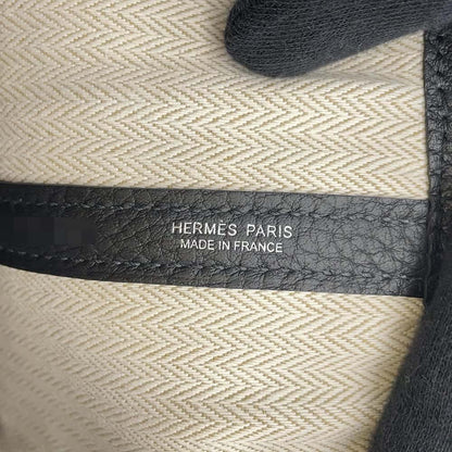 HERMES Garden Party Black Negonda Leather Size PM