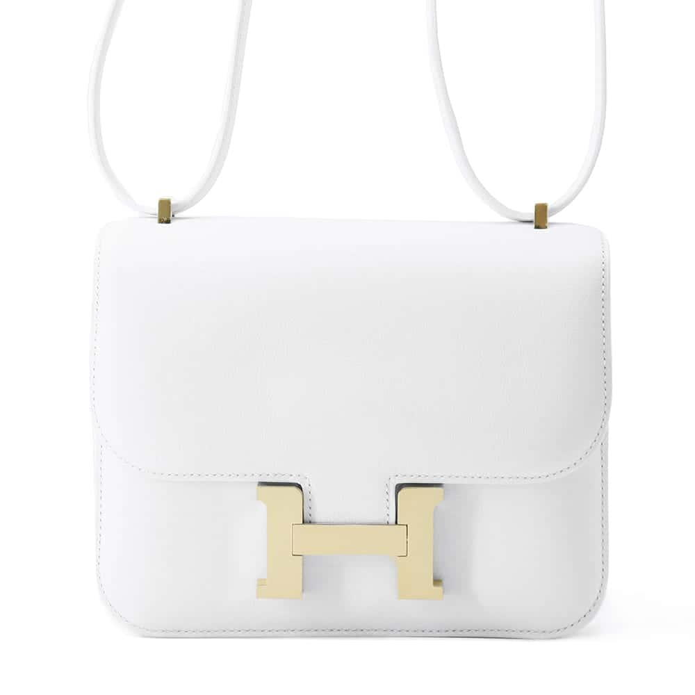 HERMES Mini Constance3 New White Evercolor Size Mini