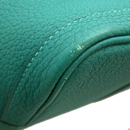 HERMES Garden Party Vert Veron Negonda Leather Size PM