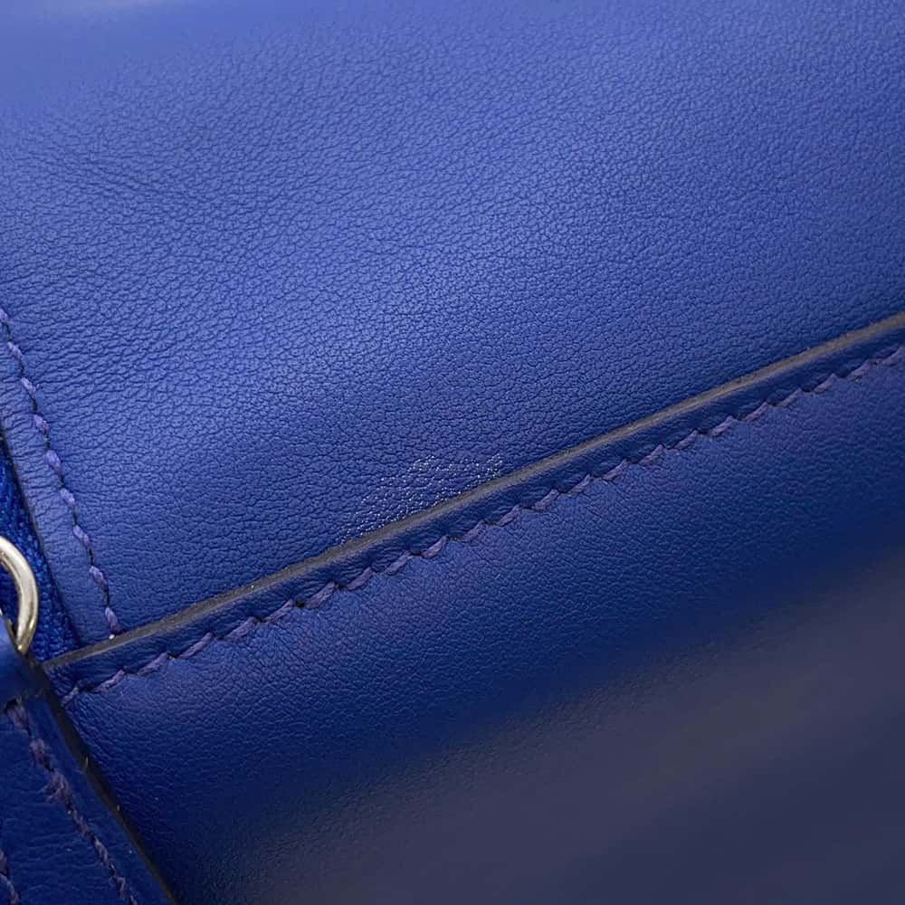 HERMES Lindy Verso Blue Royale/Bamboo Swift Leather Size Mini