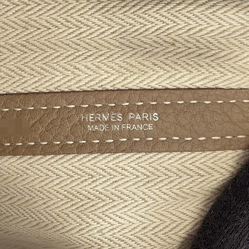 HERMES Garden Party Etoupe Negonda Leather Size PM