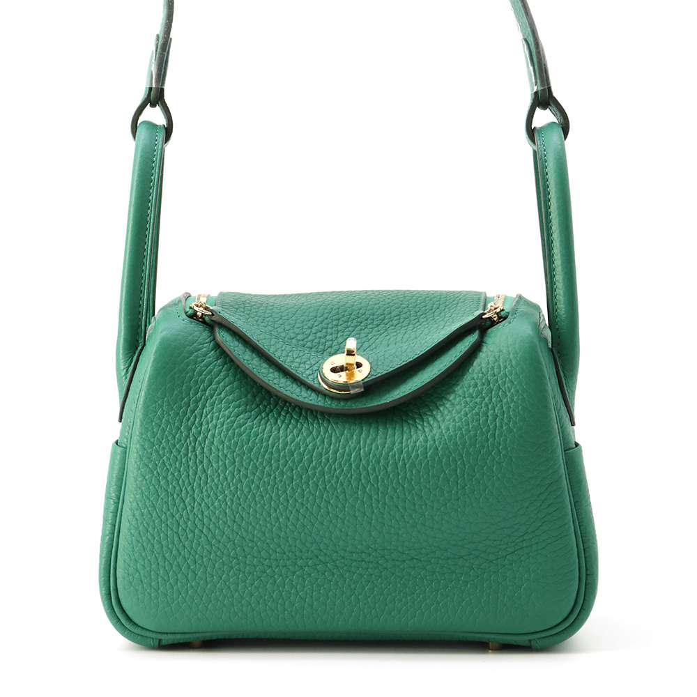 HERMES Lindy Vert Vertigo Taurillon Clemence Size Mini