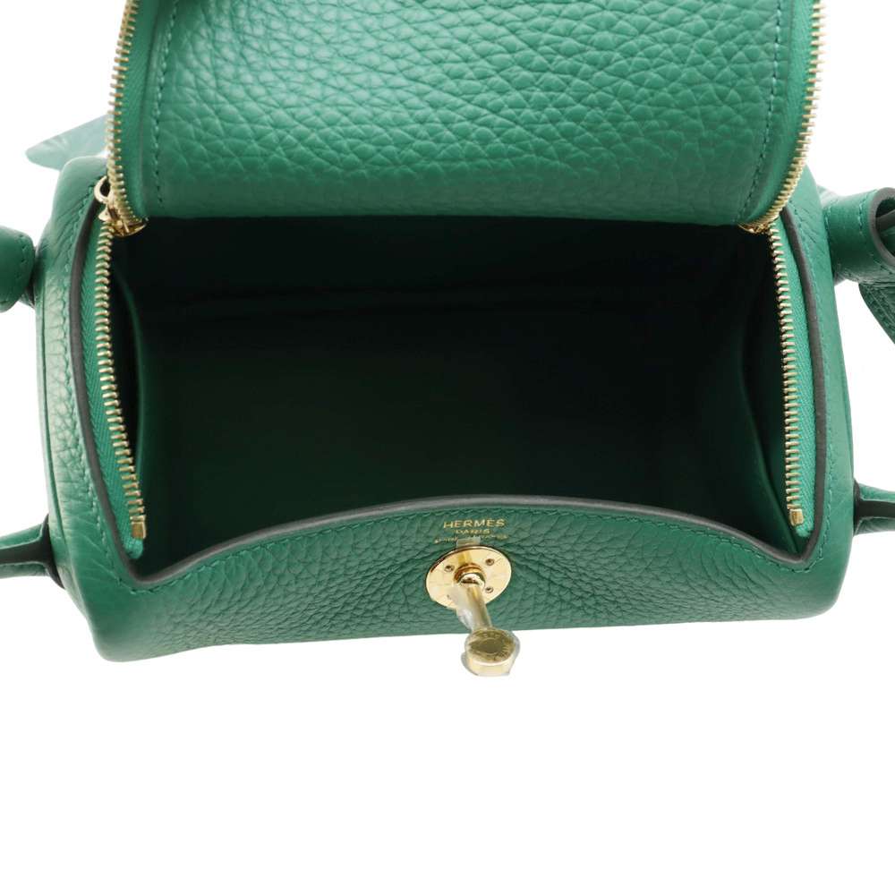 HERMES Lindy Vert Vertigo Taurillon Clemence Size Mini