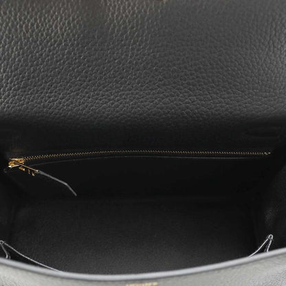 HERMES Kelly Retourne Black Togo Leather Size 25