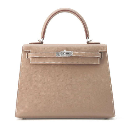 HERMES Kelly Sellier Etoupe Epsom Size 25