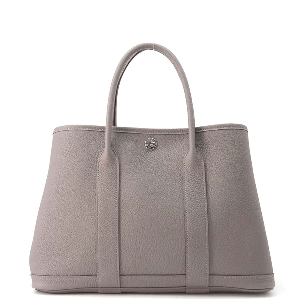 HERMES Garden Party Gris Meyer Negonda Leather Size TPM