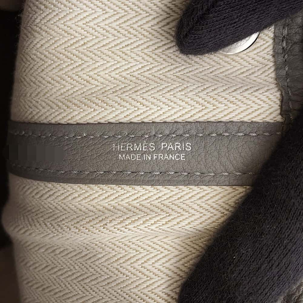 HERMES Garden Party Gris Meyer Negonda Leather Size TPM