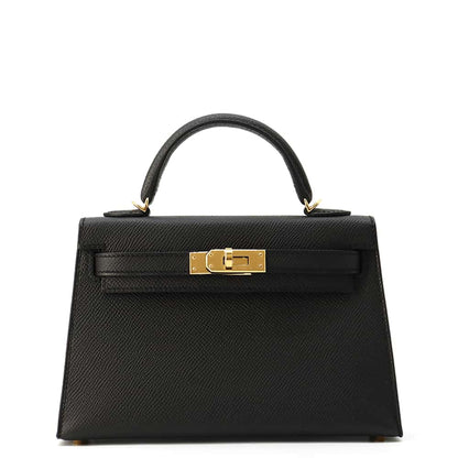 HERMES Mini kelly do Black Epsom