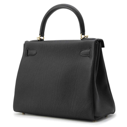 HERMES Kelly Retourne Black Togo Leather Size 28