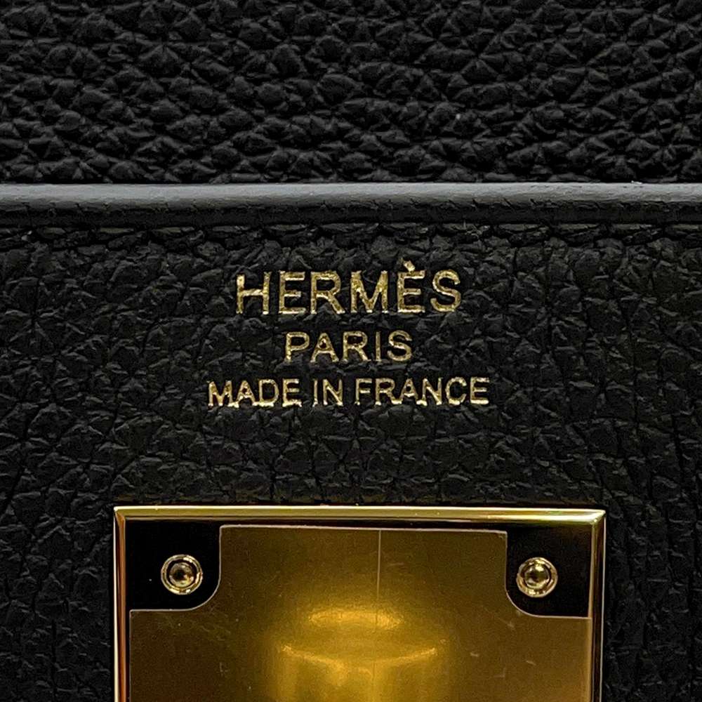 HERMES Kelly Retourne Black Togo Leather Size 28