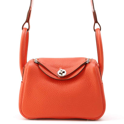 HERMES Lindy Rose texas Taurillon Clemence Size Mini